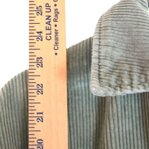 Zara Oversized Boxy Corduroy Shacket Women’s Sage Green Button-Up Shirt Jacket M - Picture 9 of 10